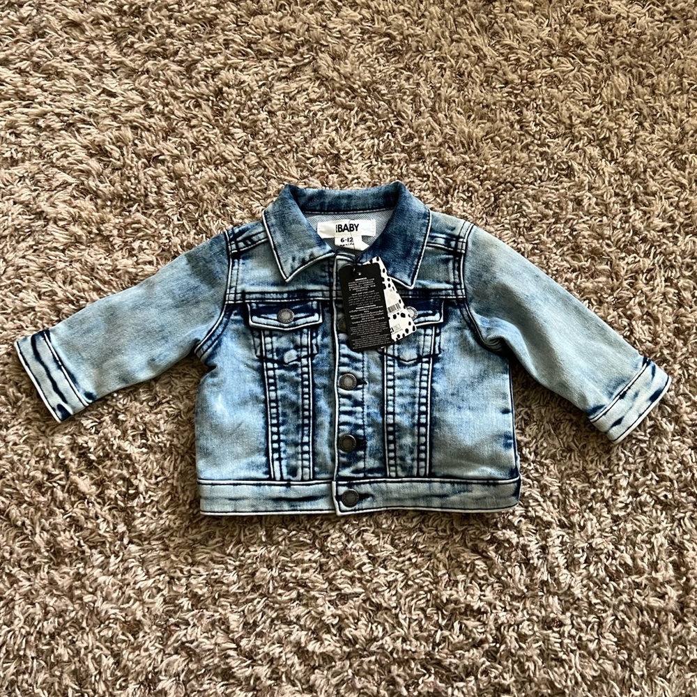 NWT Cotton On Acid Wash Jean Jacket 6-12 Months